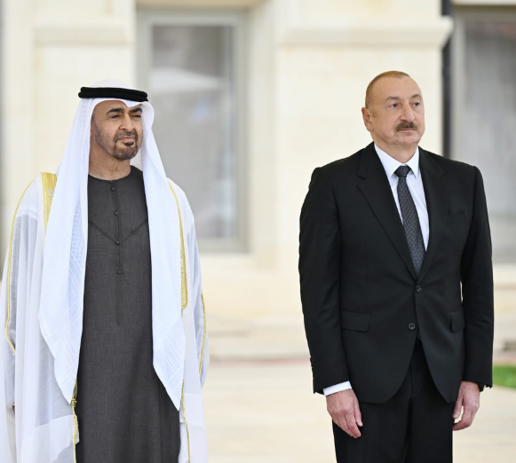 BƏƏ prezidentinin Şuşada rəsmi qarşılanma mərasimi olub