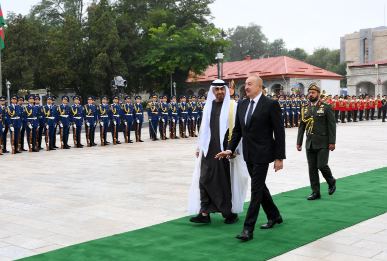 BƏƏ prezidentinin Şuşada rəsmi qarşılanma mərasimi olub