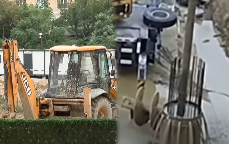 Yasamalda qurudulmuş gölün ərazisində çoxmərtəbəli bina inşa olunur? - Video