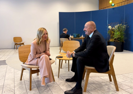 İlham Əliyevin Kopenhagendə Ciorcia Meloni ilə görüşü olub