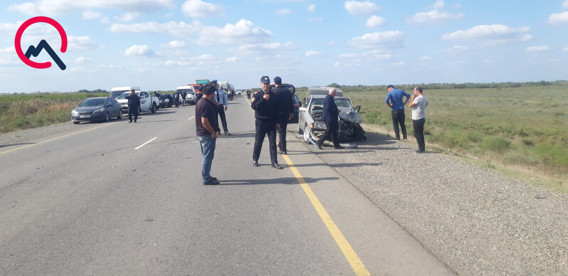 Biləsuvarda ağır qəza - Fotolar