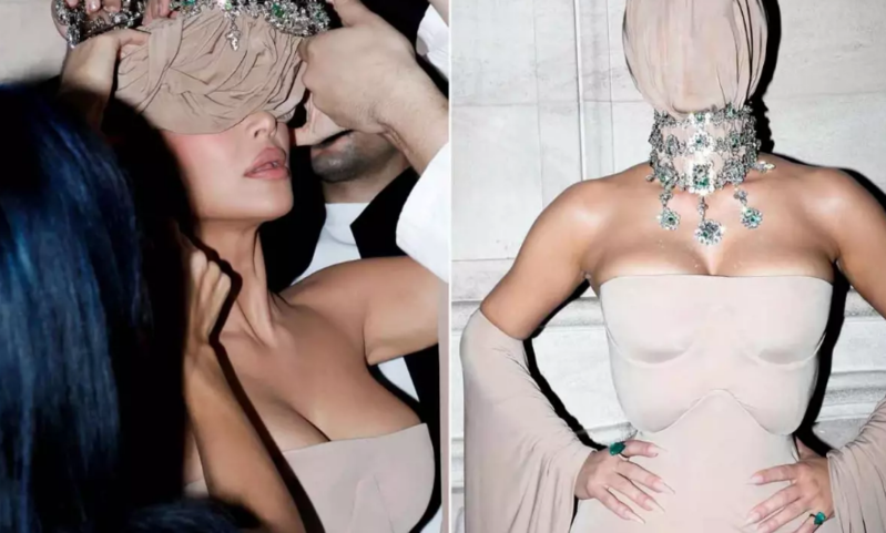 Məşhur ulduz maska ilə tanınmaz hala düşdü - FOTO