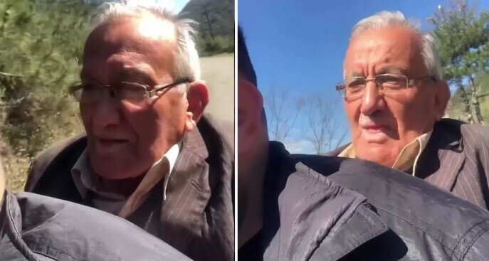 76 yaşlı baba ilə nəvəsinin motosiklet macərası izləyənlərin üzündə təbəssüm yaratdı - VİDEO