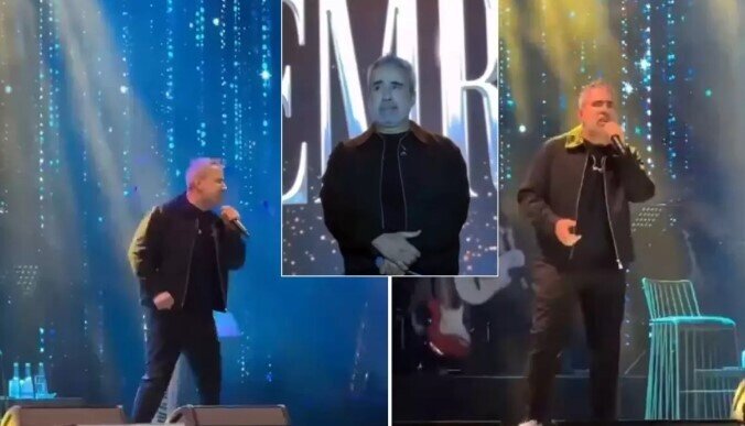 300 mənzili olan müğənni Emrah səhnədə göz yaşlarını saxlaya bilmədi - VİDEO