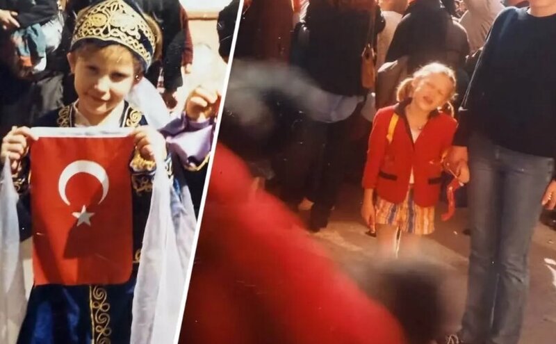 İndi bütün Türkiyə onu tanıyır: "Yaşasın Cumhuriyet" şərhi ilə uşaqlıq fotosunu paylaşdı