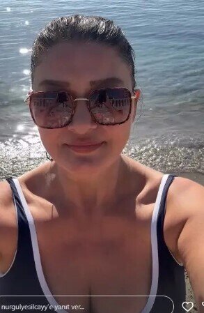 Nurgül Yeşilçay qışın ortasında dənizə girdi – İzmirdəki paylaşımı izləyicilərini qısqandırdı