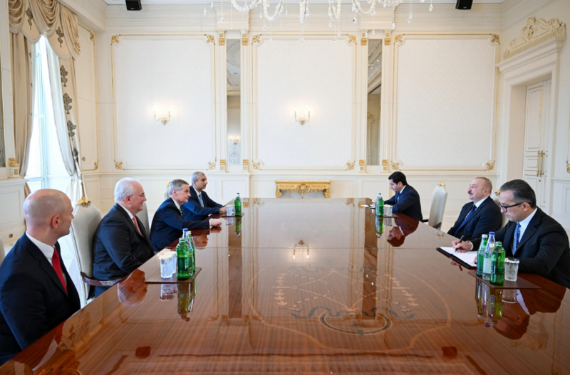 İlham Əliyev ABŞ-nin İsa Məsihin Sonuncu Gün Müqəddəsləri Kilsəsinin nümayəndə heyətini qəbul edib