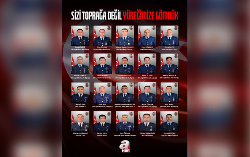 Qəzada həlak olan türkiyəli hərbçilərin hamısının nəşi tapıldı