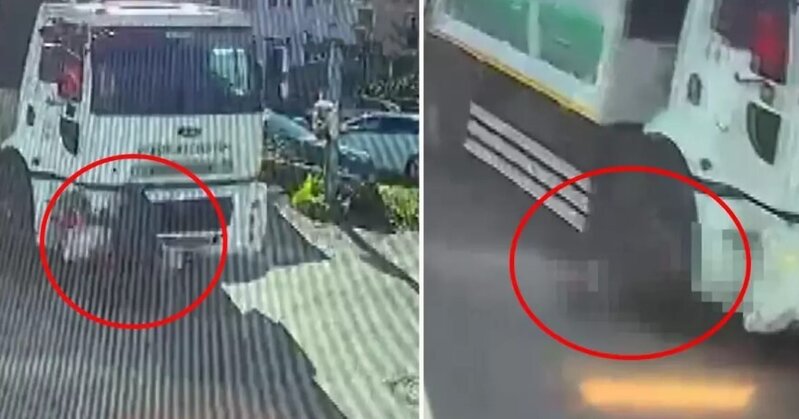 Zibil maşınının altında qalan qadın facivi şəkildə həyatını itirdi - VİDEO