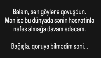 "Bağışla, qoruya bilmədim səni..." (FOTO)
