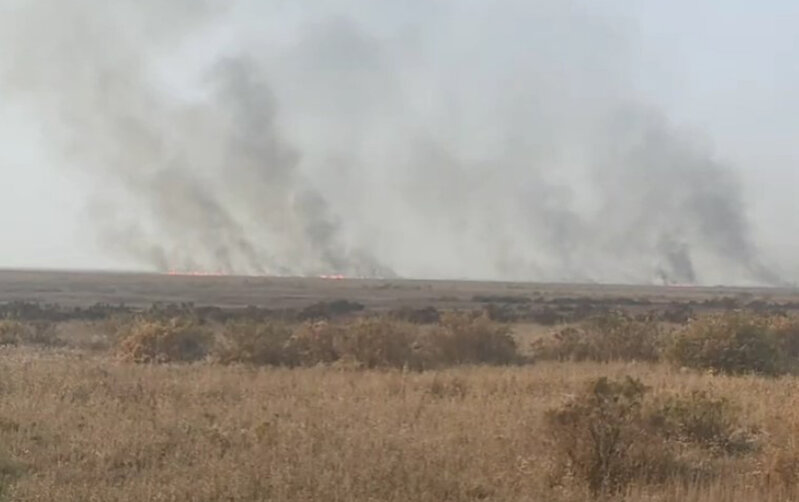 Cəlilabadda da yanğın başladı - Video