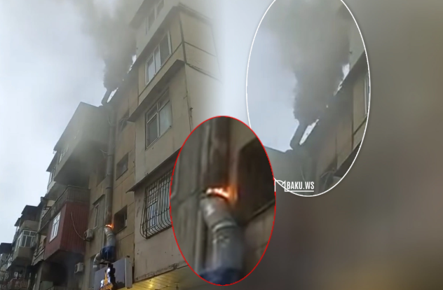 Bakıda restoranın havalandırma borusu ALIŞDI