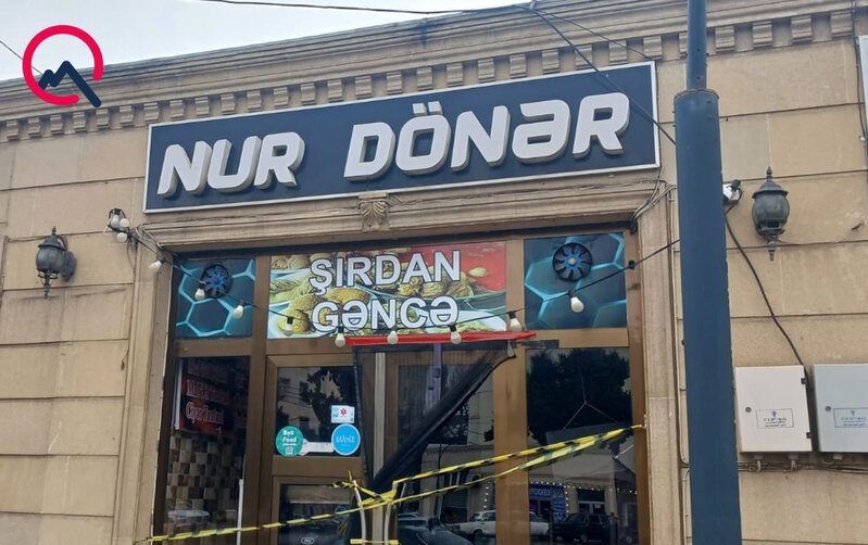 Gəncədə şagirdlərin zəhərləndiyi dönərxana bağlandı - Fotolar