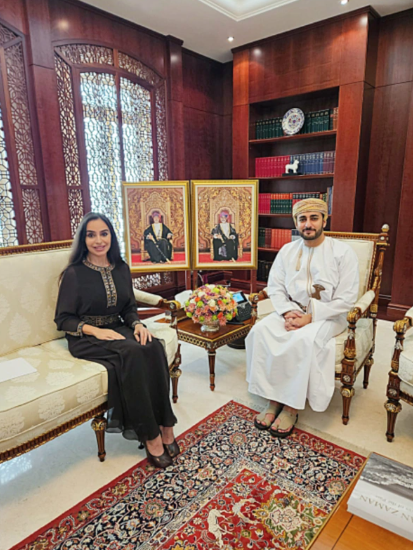 Leyla Əliyeva Maskatda Oman Sultanlığının vəliəhdi ilə görüşüb