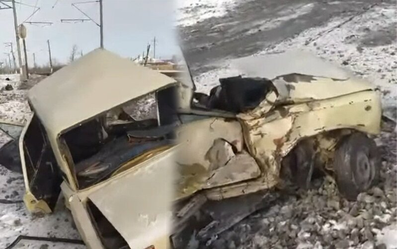 Xaçmazda qatarla avtomobil toqquşdu - 22 yaşlı sürücü öldü - Yenilənib - Video