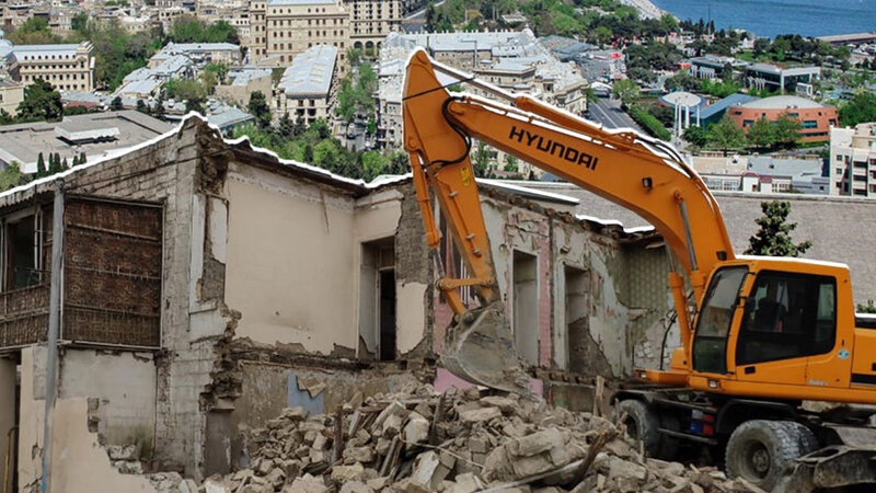 Bakıda daha bir ərazidə böyük söküntü - Sakinlərə bildirişlər paylanılıb