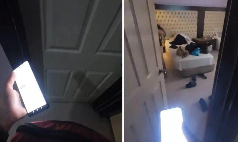 Evinə sifariş apardığı qadını gizli çəkib paylaşdı: "Geyindiyi geyim bədənini örtmürdü" - VİDEO