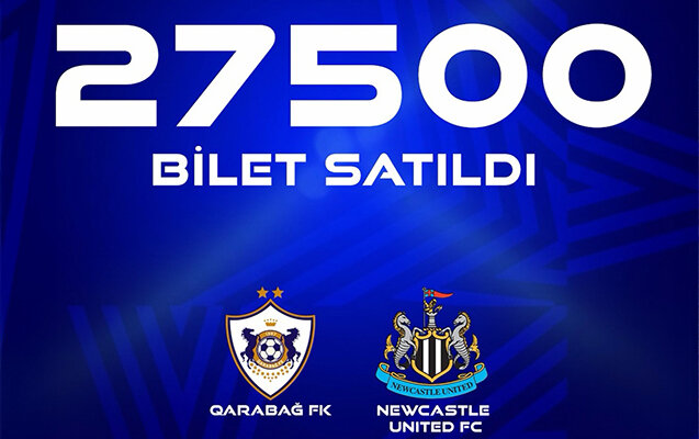 "Qarabağ"ın oyununa satılan biletlərin sayı açıqlandı