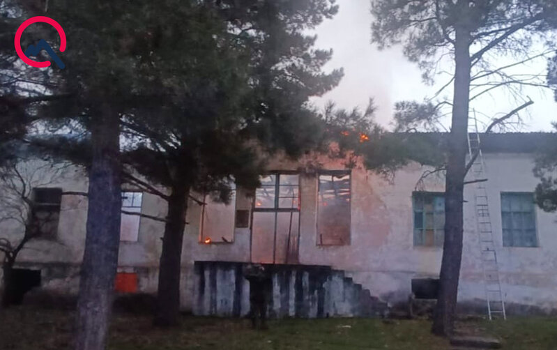 Oğuzda mədəniyyət evi yandı