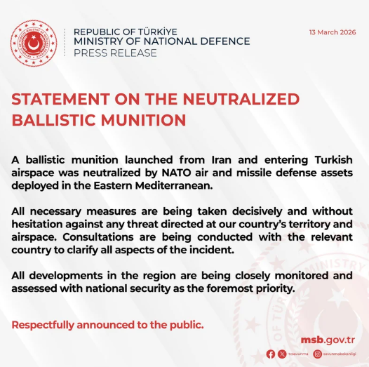 Türkiyəyə İrandan atılan növbəti ballistik raketin düşmə anı - VİDEO