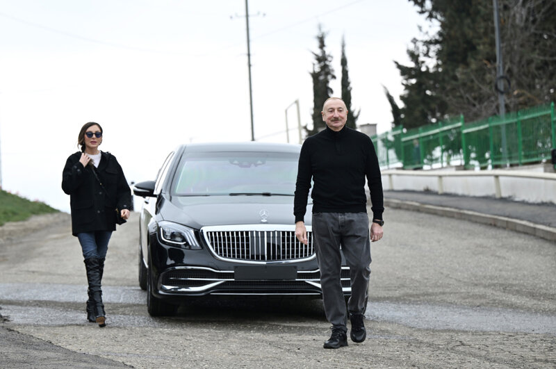 Prezidentlə xanımı Xocavəndə getdi - Fotolar