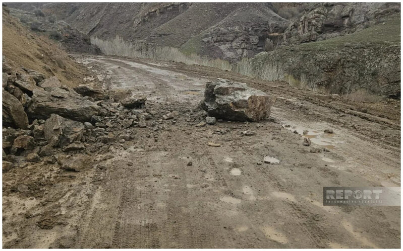 Ordubadda qaya uçqunu oldu (FOTO)