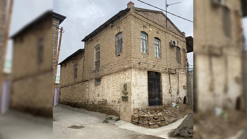 Bakıxanovun doğulduğu evin bir hissəsi uçdu (VİDEO)