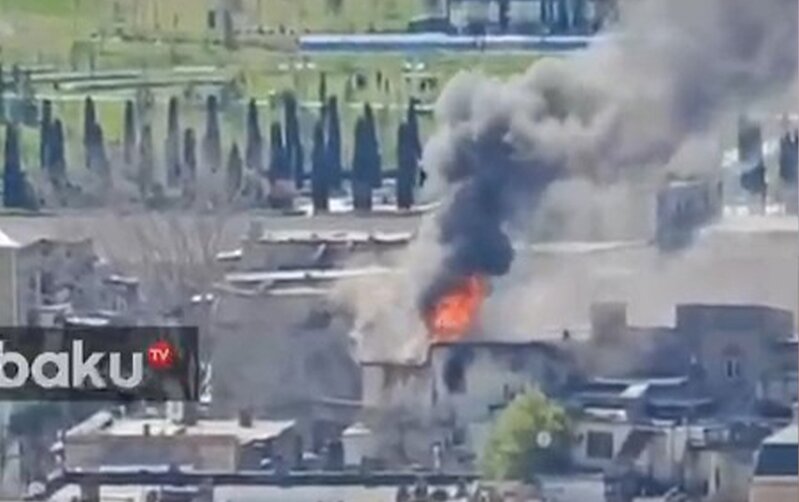 Yasamaldakı yanğın söndürüldü - Video - Yenilənib