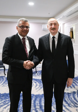 İlham Əliyevin Antalyada Tufan Erhürmanla görüşü olub - FOTO