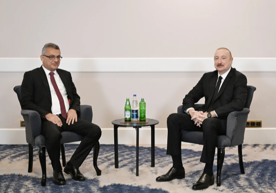 İlham Əliyevin Antalyada Tufan Erhürmanla görüşü olub - FOTO