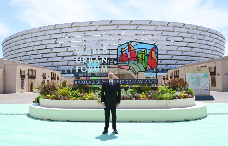 Prezident İlham Əliyev Bakı Olimpiya Stadionunun ərazisində WUF13 ilə bağlı görülən işlərlə tanış olub - FOTO