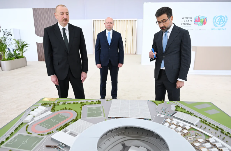 Prezident İlham Əliyev Bakı Olimpiya Stadionunun ərazisində WUF13 ilə bağlı görülən işlərlə tanış olub - FOTO