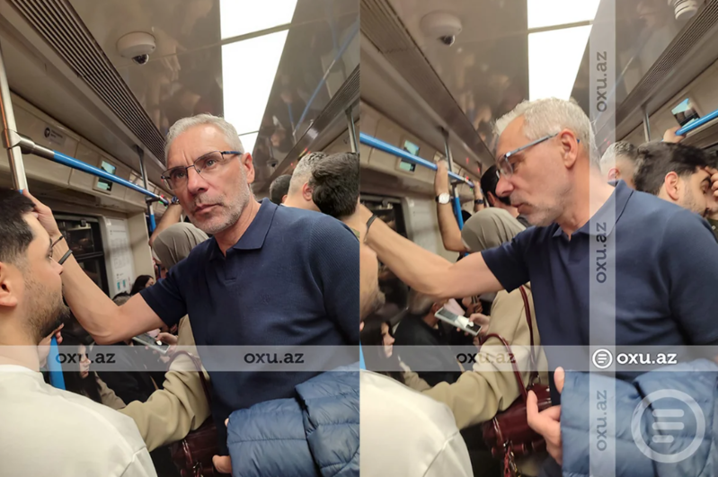 Portuqaliyalı baş məşqçi Bakı metrosunda GÖRÜNTÜLƏNDİ - FOTO