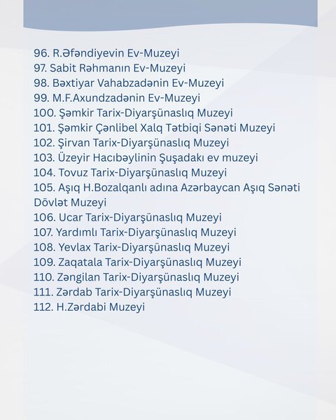 Mayın 18-i muzeylərə pulsuz gedə bilərsiniz
