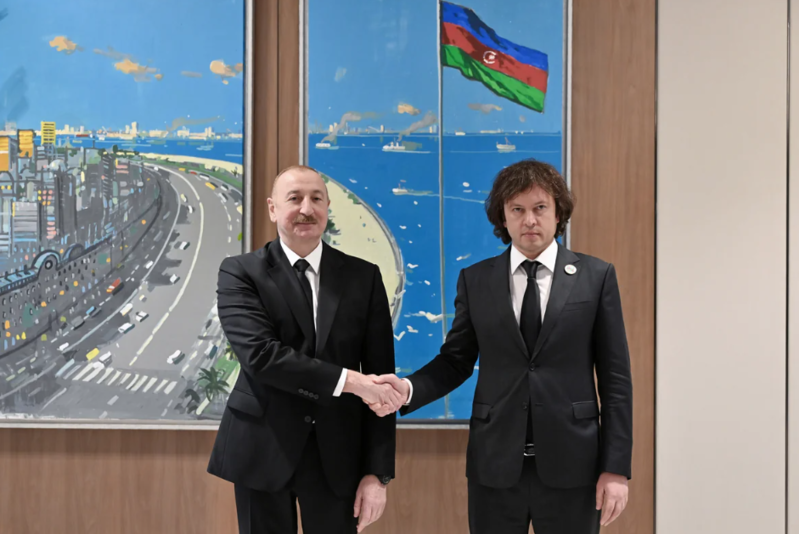 İlham Əliyevin İrakli Kobaxidze ilə görüşü olub - FOTO