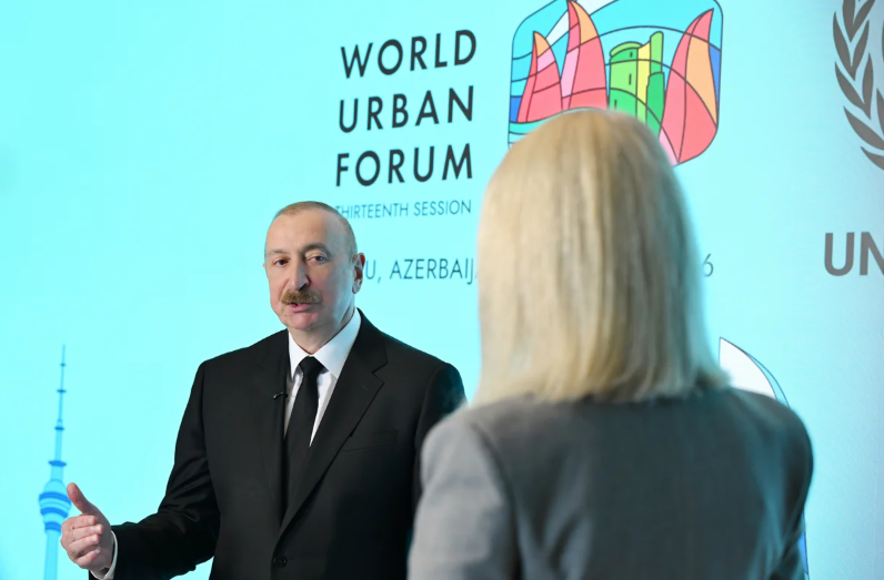 Prezident İlham Əliyev "Euronews" televiziyasına müsahibə verib - FOTO