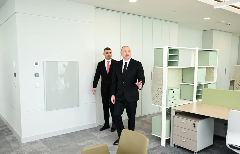 Prezident İlham Əliyev Mərkəzi Bankın yeni binasının açılışında iştirak edib - FOTO
