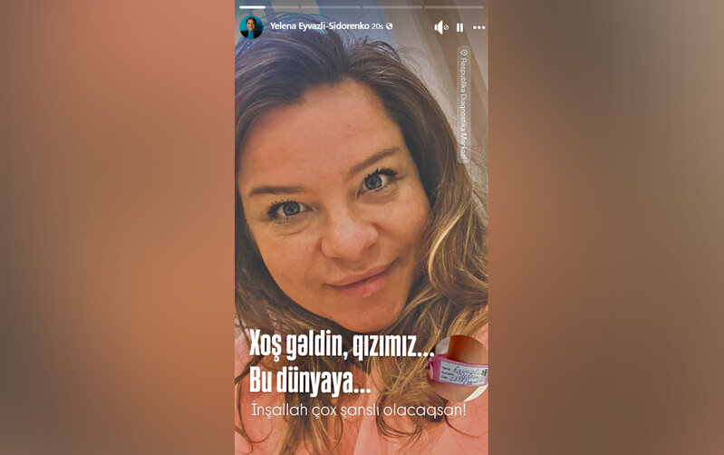 Yelena Sidorenko ikinci dəfə ana oldu
