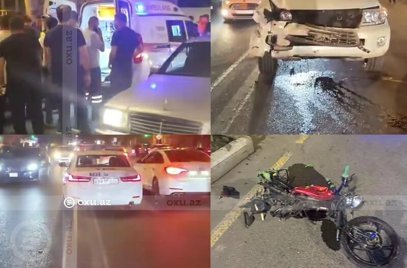 Gəncədə ağır qəza: Kuryer həyatını itirdi - FOTO