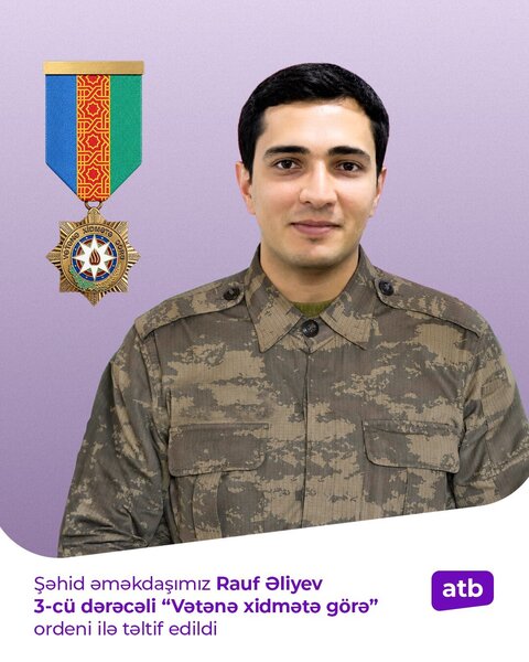 "Azər Türk Bank"ın şəhid əməkdaşı ordenlə təltif edildi