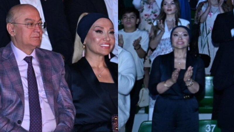 Nazir xanımı ilə festivalı izlədi (FOTO)