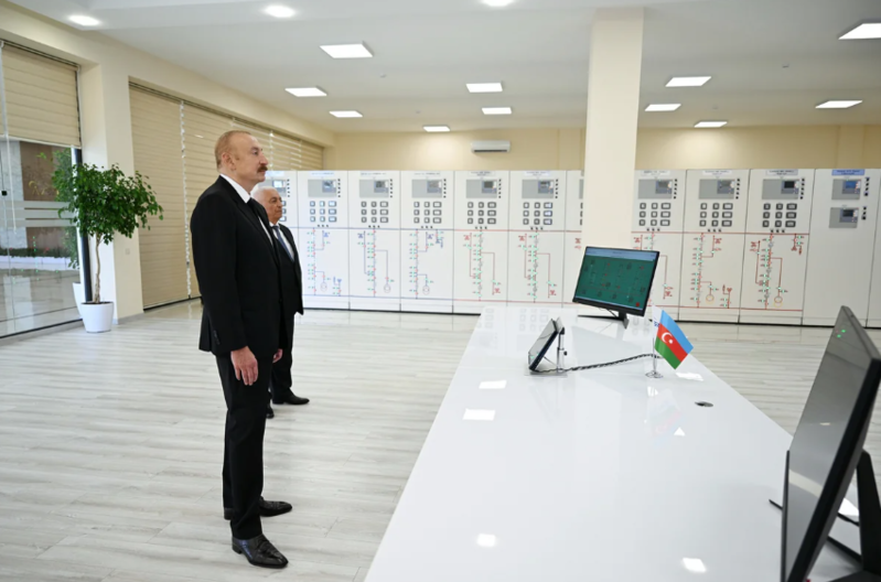 İlham Əliyev "Yeni Səngəçal" yarımstansiyasının açılışında iştirak edib - FOTO