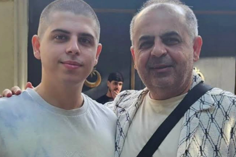 Əməkdar artist hərbi xidmət keçən oğlunu ziyarət etdi