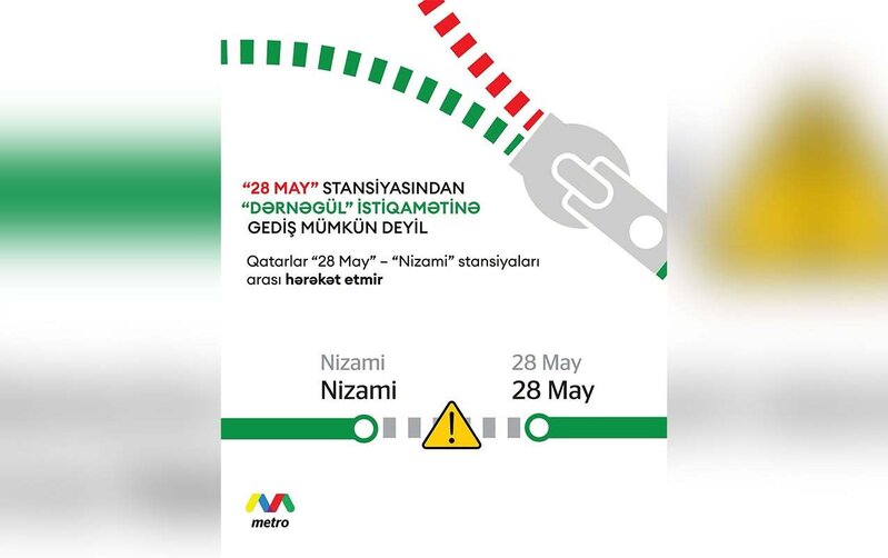 Metrodan hansı istiqamətə hərəkət var, hansına yox?