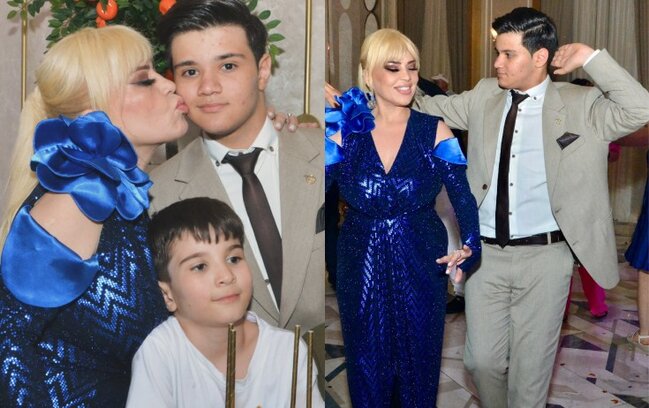 Mətanət İsgəndərli nəvələri ilə - Fotolar