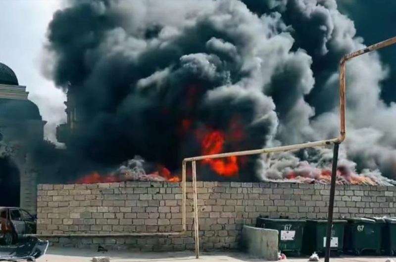 Bakıda açıq ərazidə YANĞIN BAŞLADI