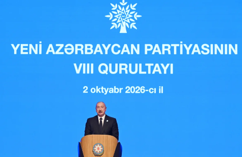 Prezident İlham Əliyev: "Yeni Azərbaycan Partiyası Cənubi Qafqazın ən böyük siyasi qüvvəsidir"