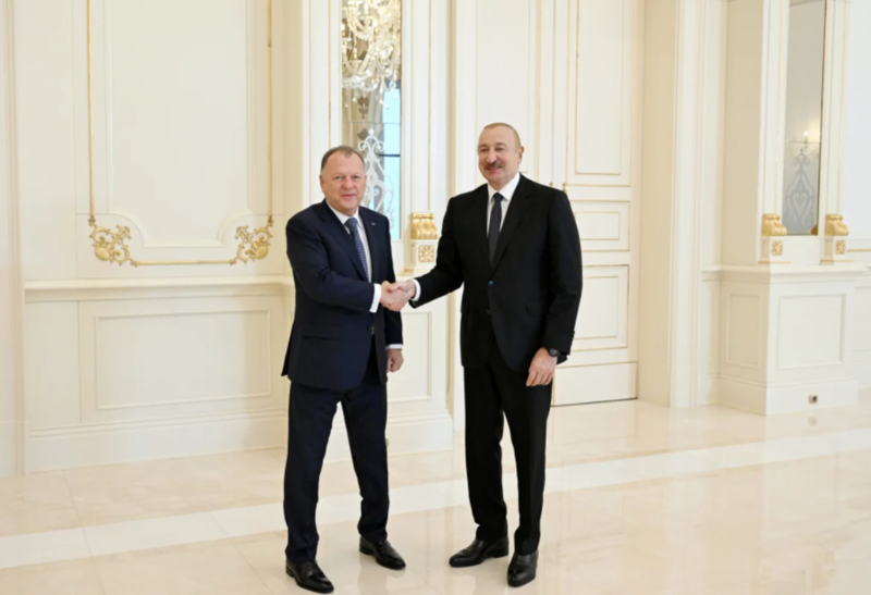 Prezident İlham Əliyev Beynəlxalq Cüdo Federasiyasının prezidentini qəbul edib - Foto