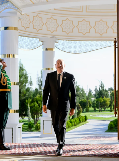 İlham Əliyev MDB Dövlət Başçıları Şurasının iclasının keçiriləcəyi məkana gedib - Foto