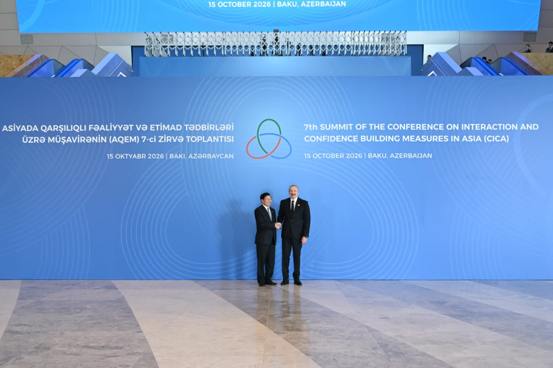 İlham Əliyev AQEM-in 7-ci Zirvə Toplantısında çıxış edib - Foto